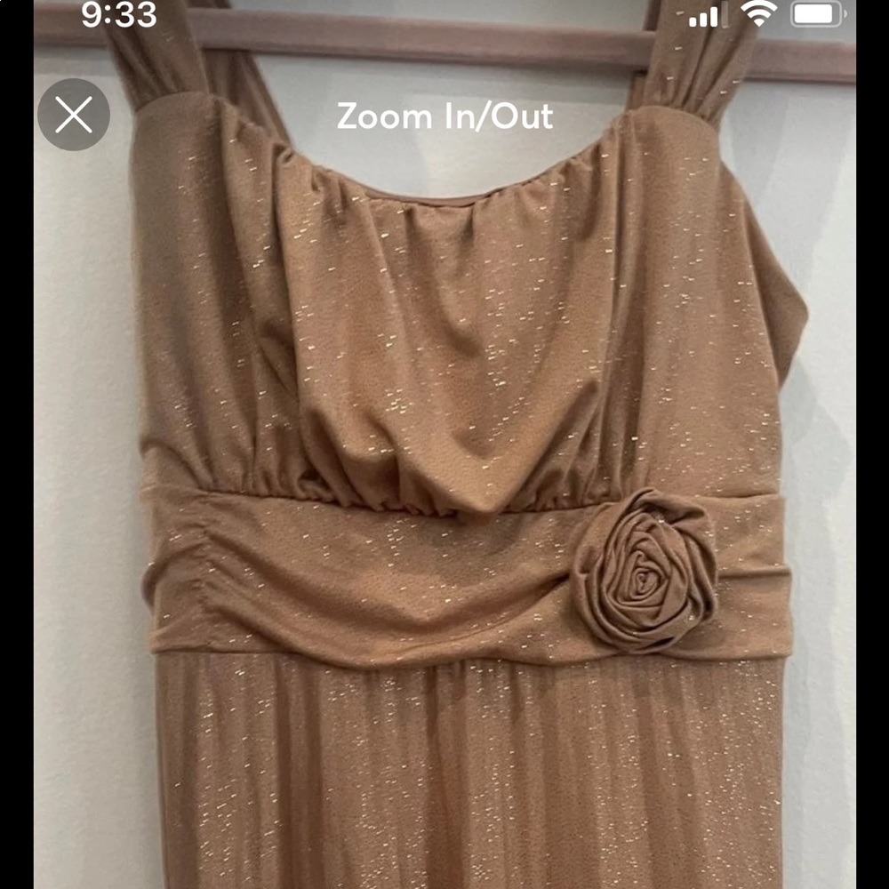 Juniors Dress gold sparkle